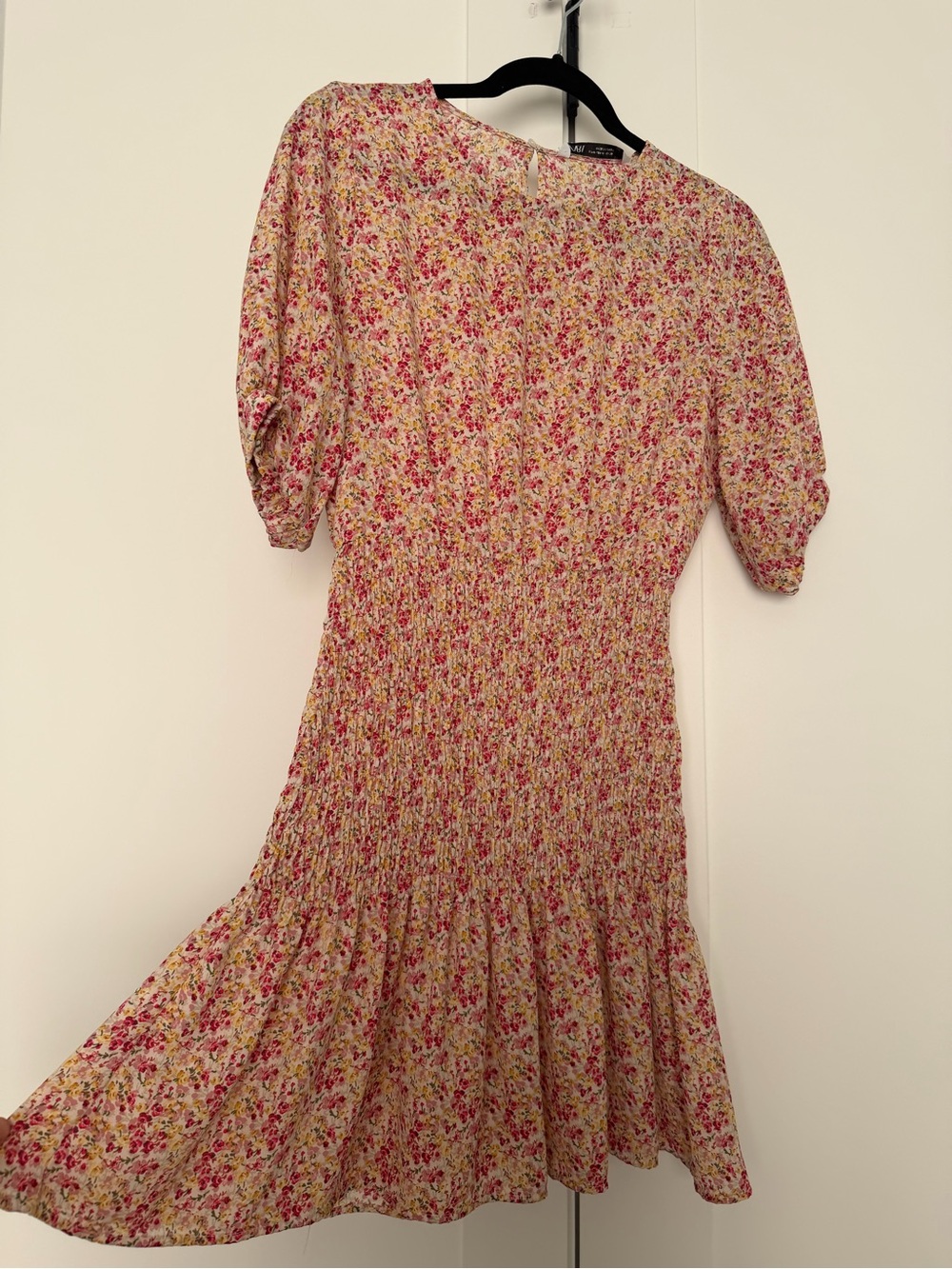 ZARA Pink and Yellow Floral Women’s mini dress